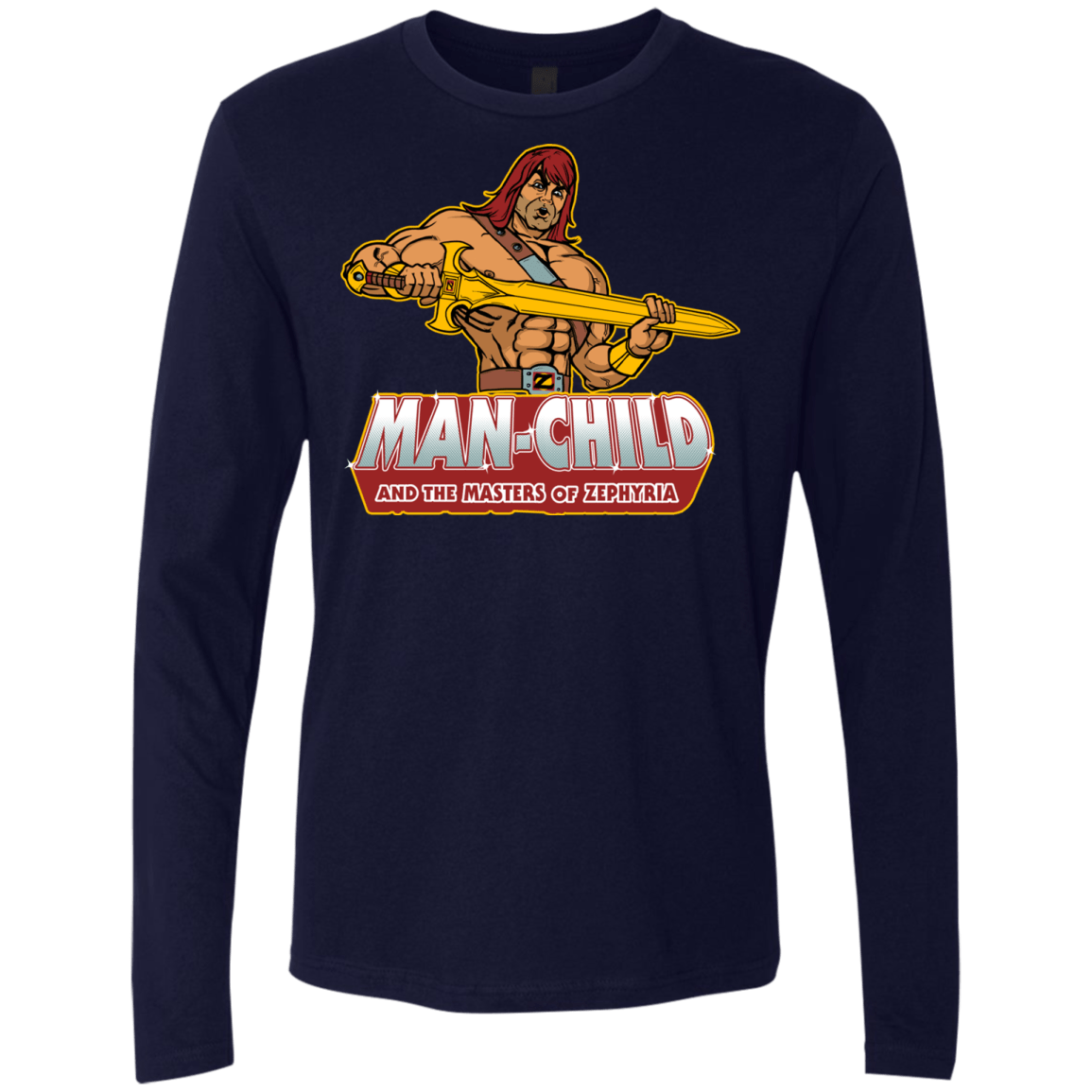 T-Shirts Midnight Navy / S Man Child Men's Premium Long Sleeve