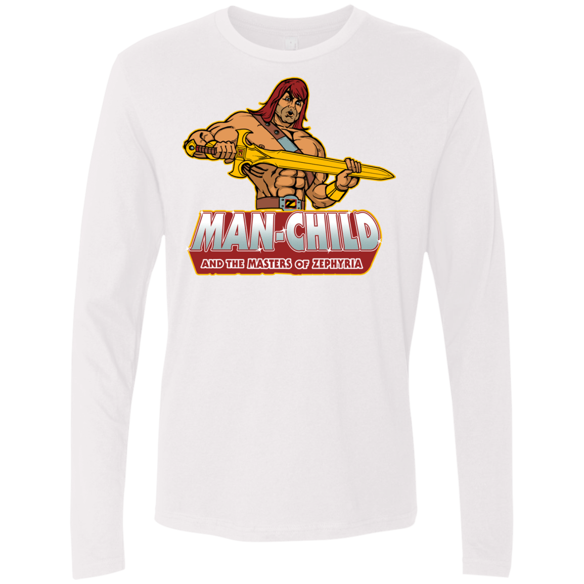 T-Shirts White / S Man Child Men's Premium Long Sleeve