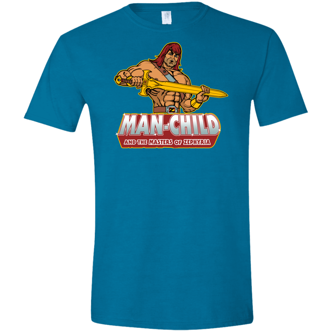 T-Shirts Antique Sapphire / S Man Child Men's Semi-Fitted Softstyle