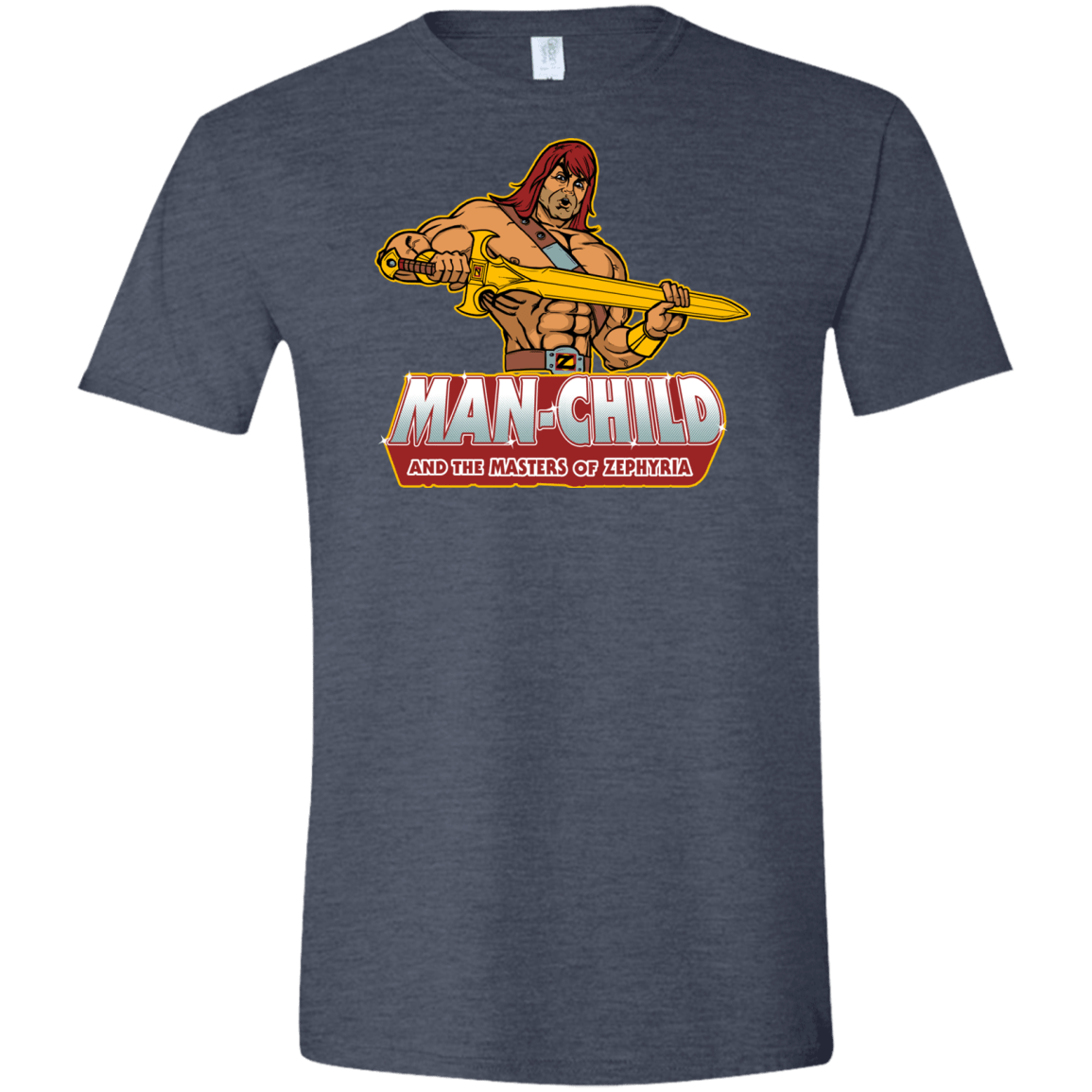 T-Shirts Heather Navy / S Man Child Men's Semi-Fitted Softstyle