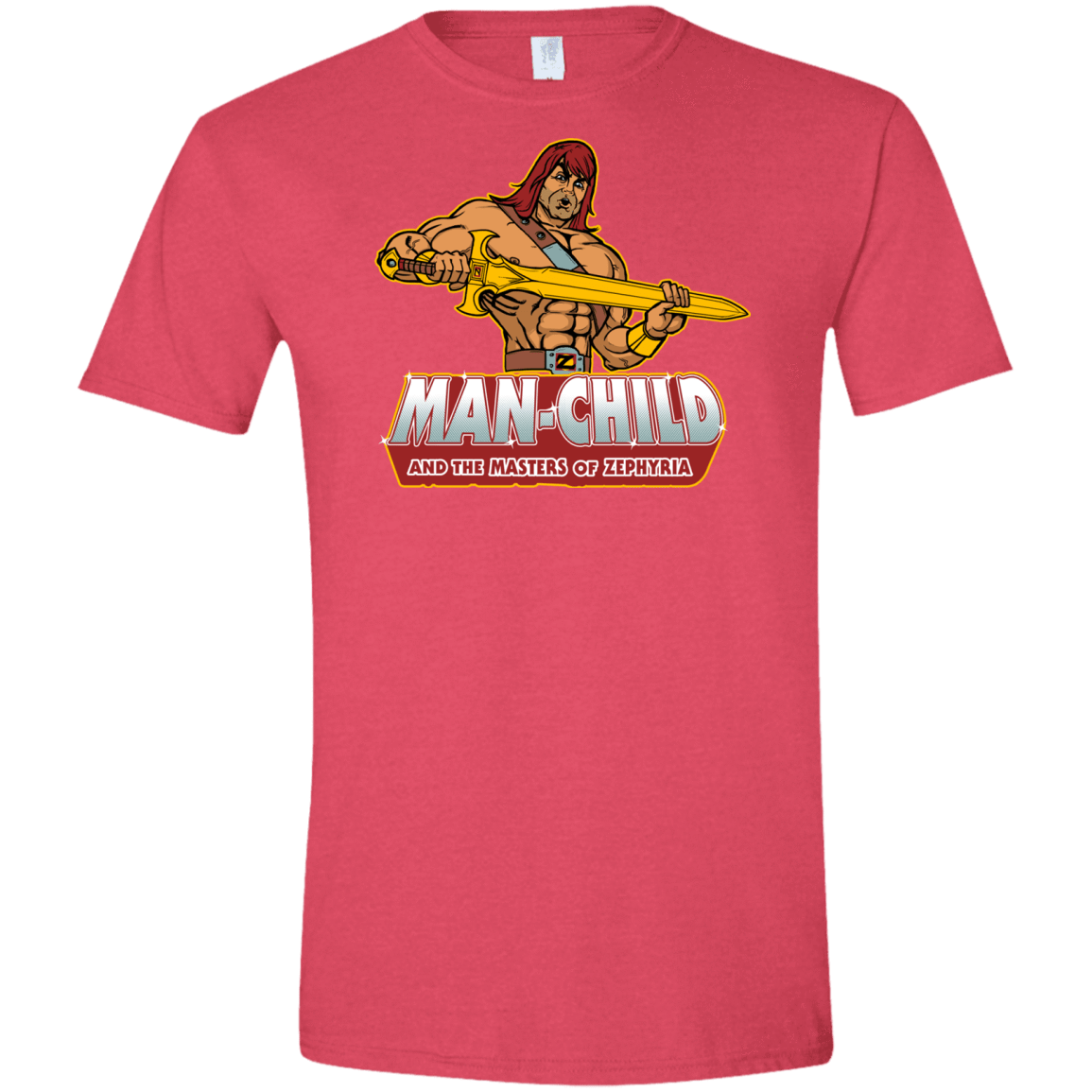 T-Shirts Heather Red / S Man Child Men's Semi-Fitted Softstyle