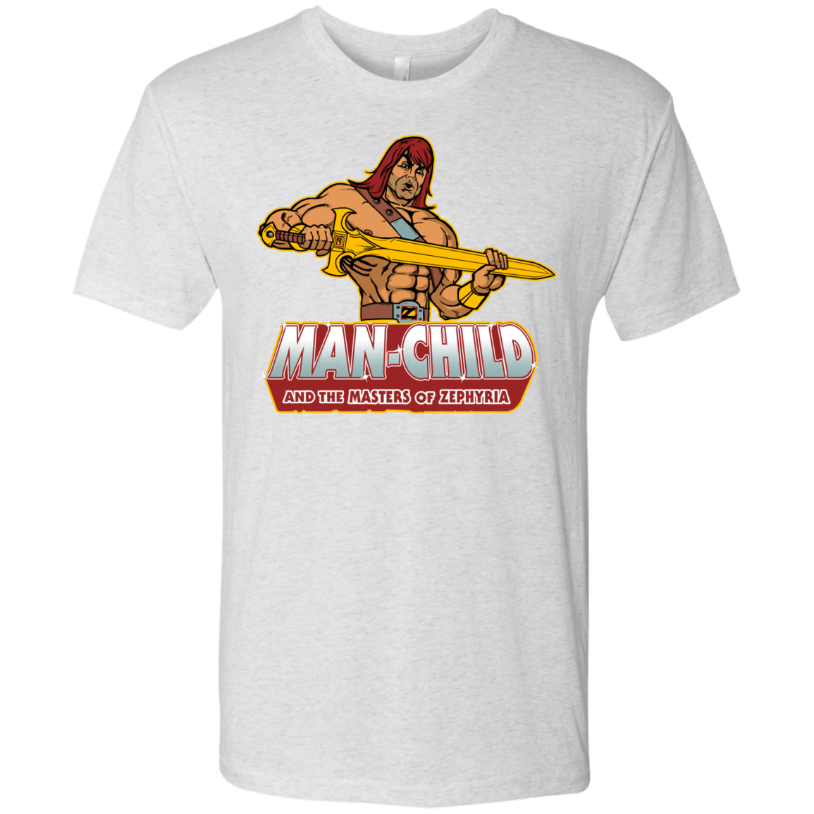 T-Shirts Heather White / S Man Child Men's Triblend T-Shirt