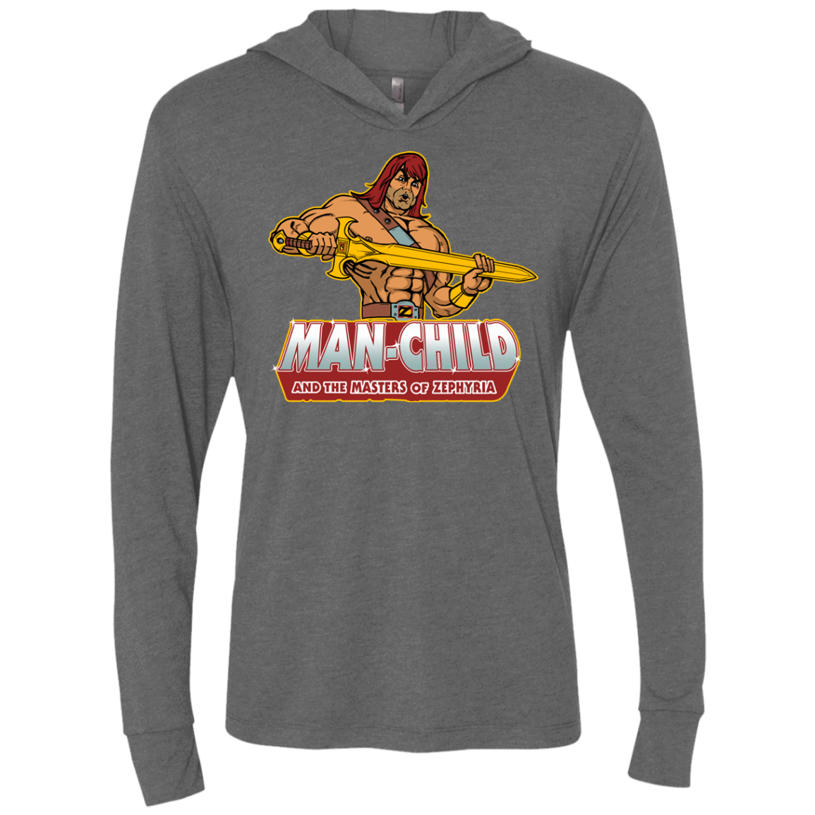 T-Shirts Premium Heather / X-Small Man Child Triblend Long Sleeve Hoodie Tee