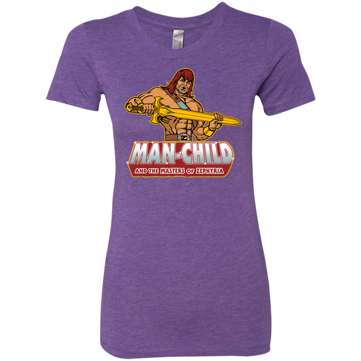 T-Shirts Purple Rush / S Man Child Women's Triblend T-Shirt