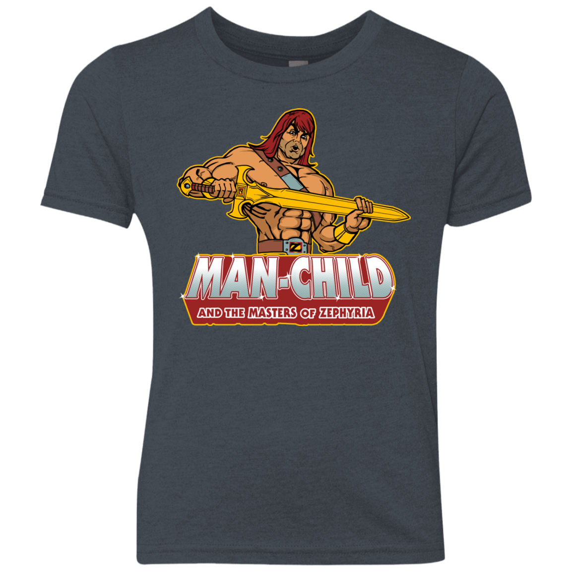 T-Shirts Vintage Navy / YXS Man Child Youth Triblend T-Shirt