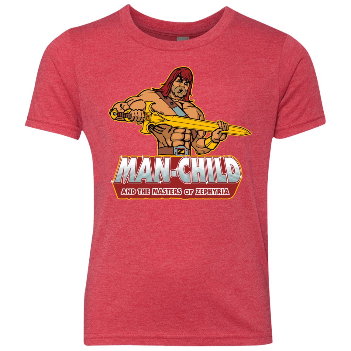T-Shirts Vintage Red / YXS Man Child Youth Triblend T-Shirt