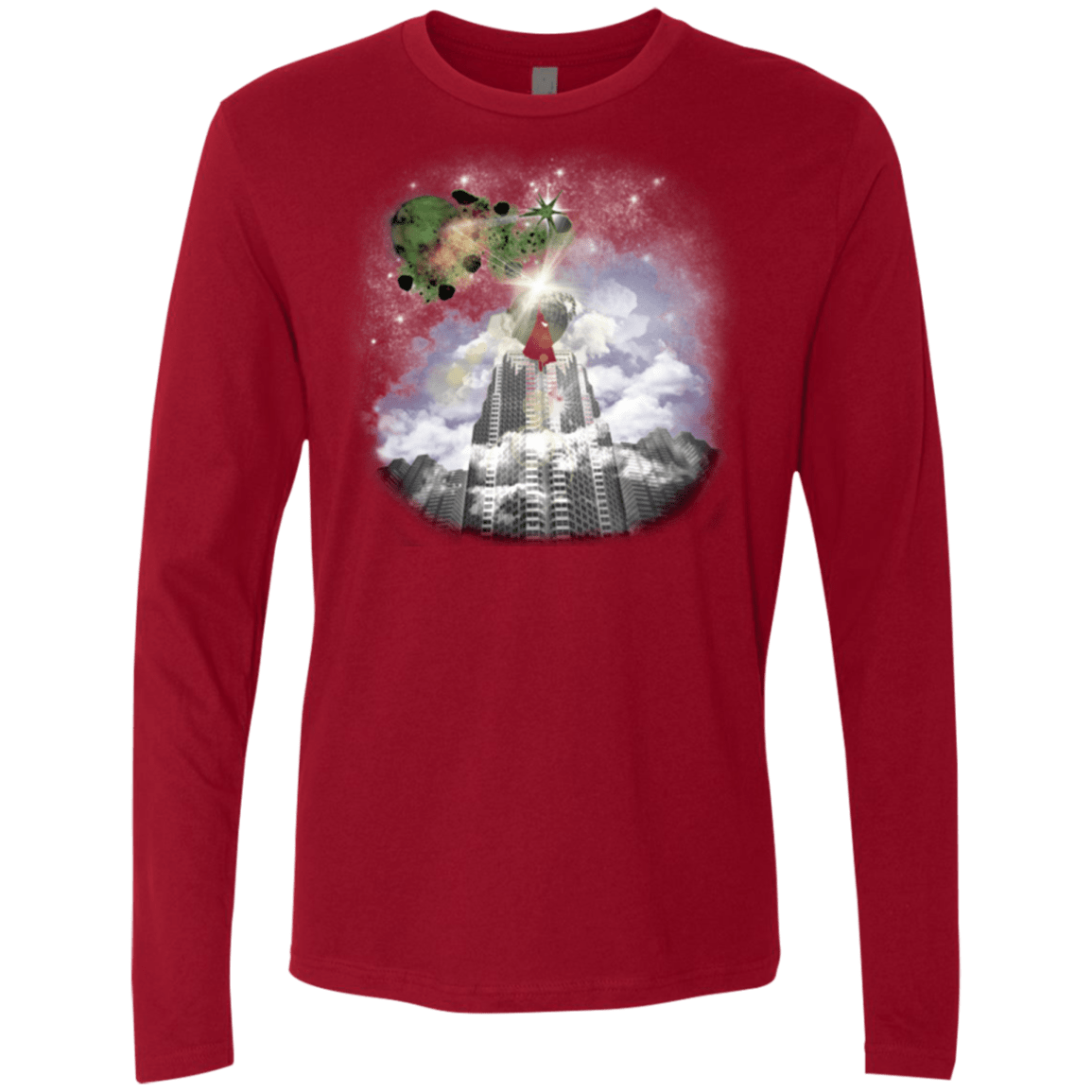 T-Shirts Cardinal / Small Man of Tomorrow Men's Premium Long Sleeve