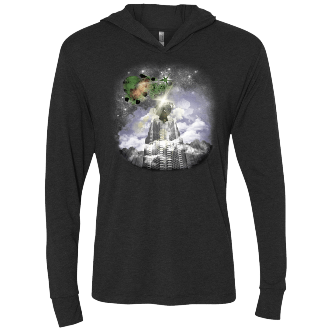 T-Shirts Vintage Black / X-Small Man of Tomorrow Triblend Long Sleeve Hoodie Tee