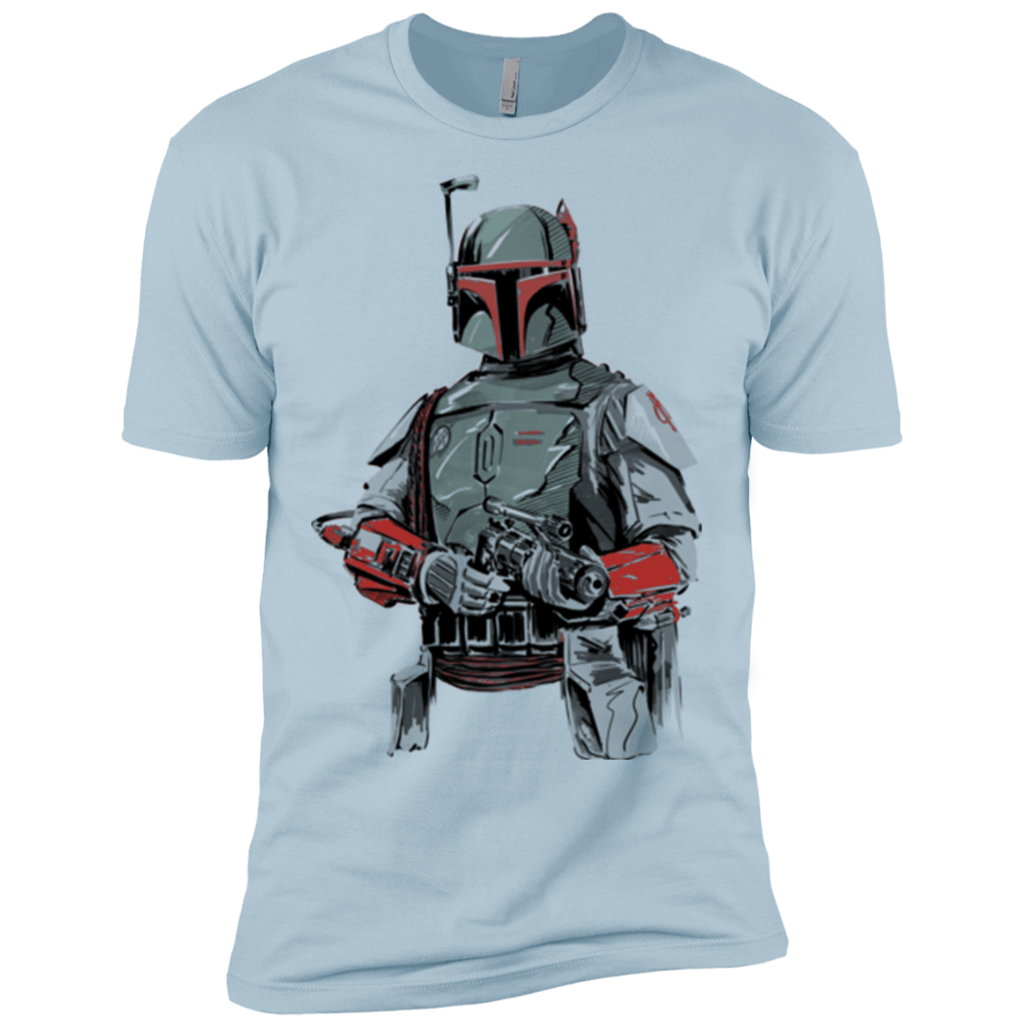 T-Shirts Light Blue / X-Small Mandalorian Bounty Hunter Men's Premium T-Shirt