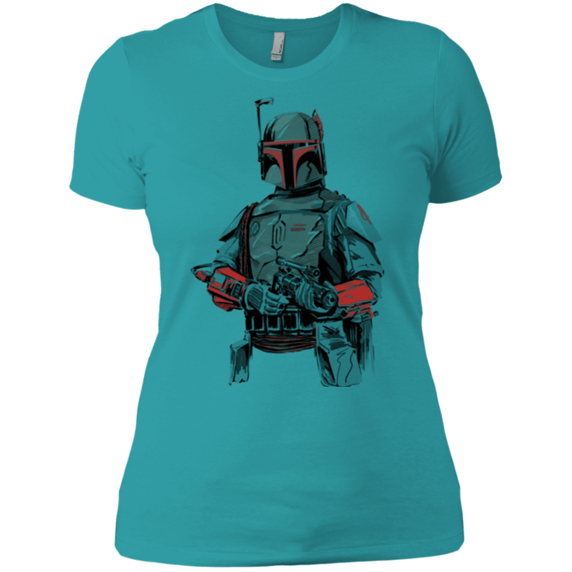 T-Shirts Tahiti Blue / X-Small Mandalorian Bounty Hunter Women's Premium T-Shirt