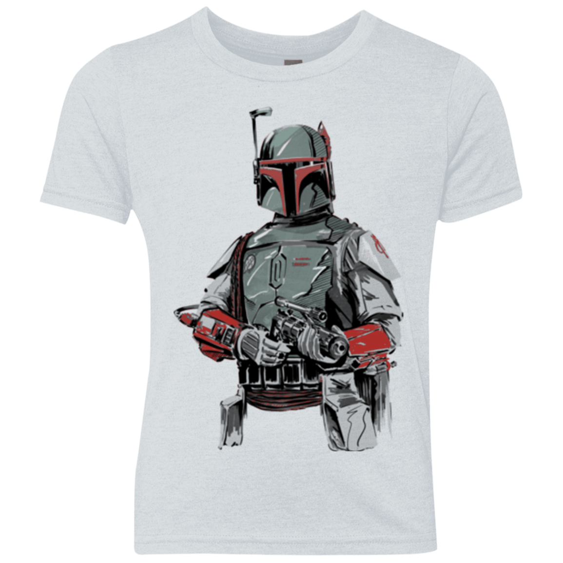 T-Shirts Heather White / YXS Mandalorian Bounty Hunter Youth Triblend T-Shirt