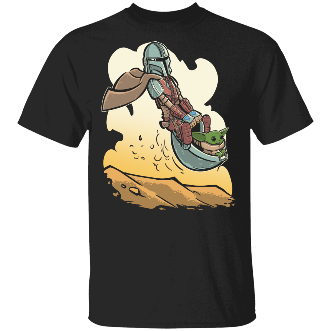 T-Shirts Black / S Mandalorian Comic Strip T-Shirt