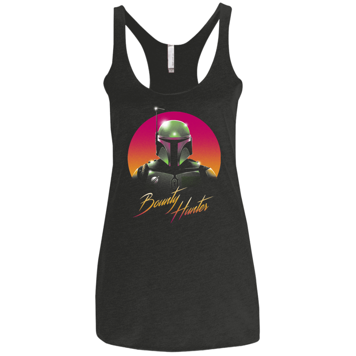 T-Shirts Vintage Black / X-Small Mandalorian Hunter Women's Triblend Racerback Tank