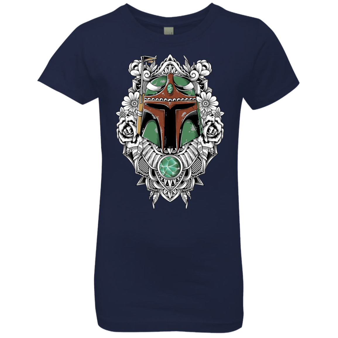 T-Shirts Midnight Navy / YXS Mandalorian Warrior Girls Premium T-Shirt