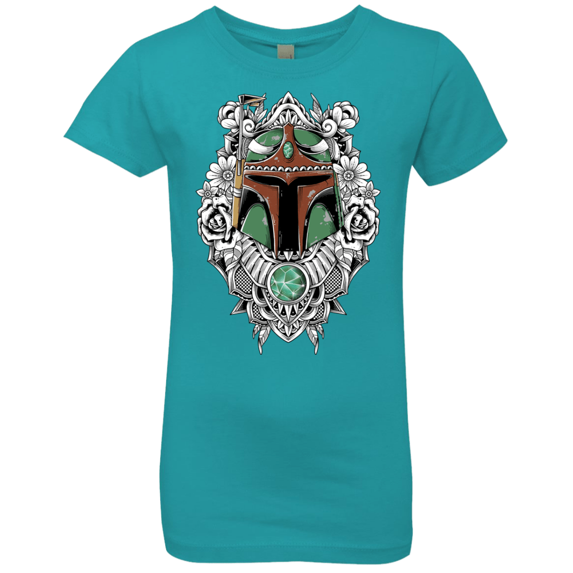 T-Shirts Tahiti Blue / YXS Mandalorian Warrior Girls Premium T-Shirt