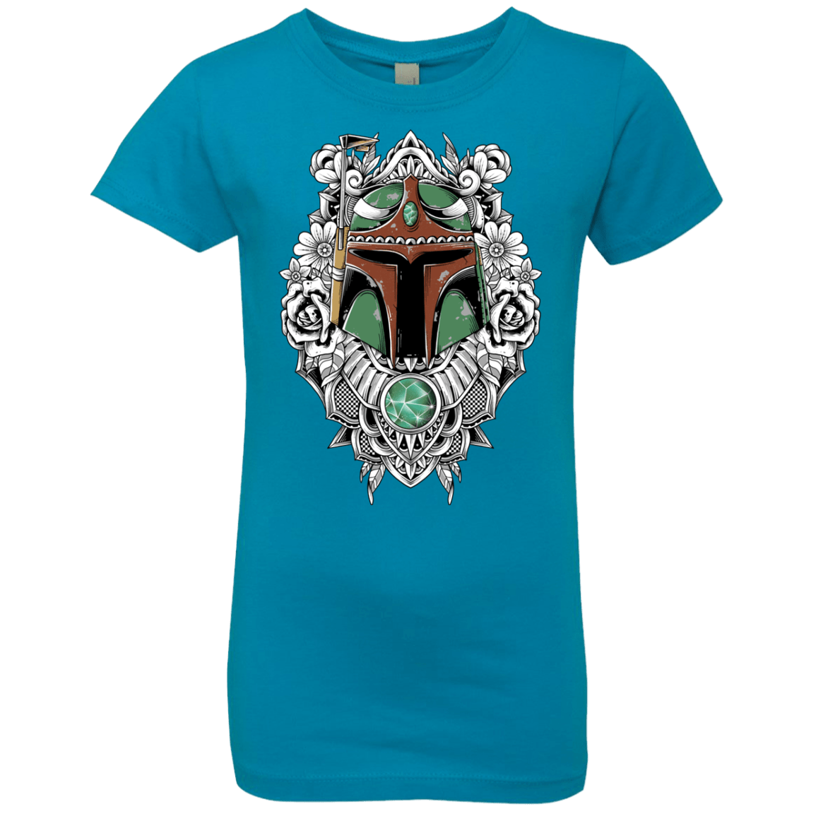T-Shirts Turquoise / YXS Mandalorian Warrior Girls Premium T-Shirt