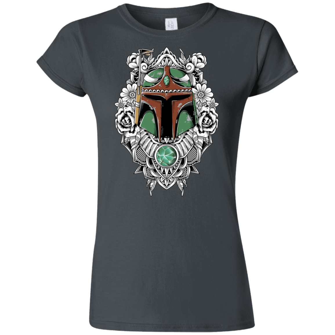 T-Shirts Charcoal / S Mandalorian Warrior Junior Slimmer-Fit T-Shirt