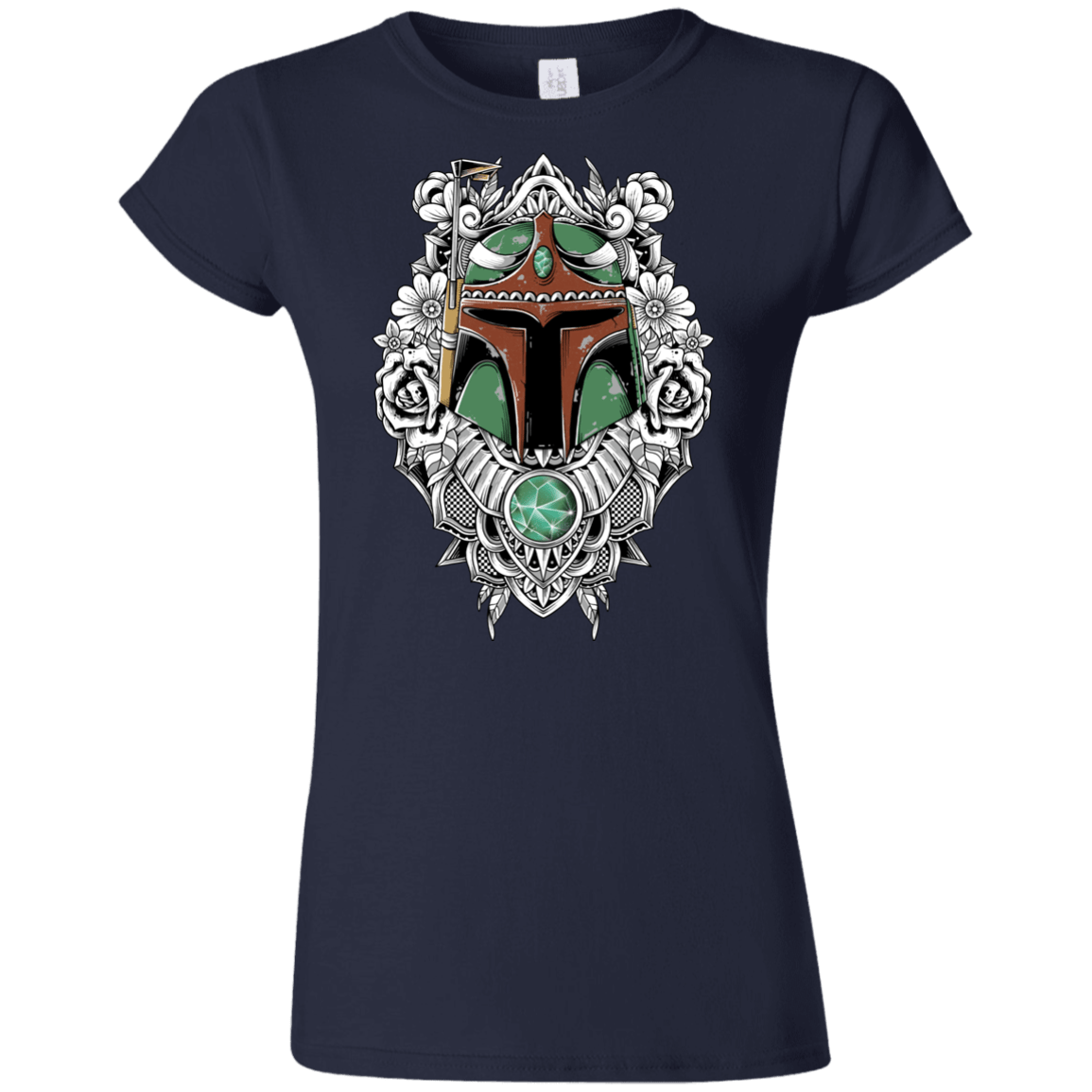 T-Shirts Navy / S Mandalorian Warrior Junior Slimmer-Fit T-Shirt