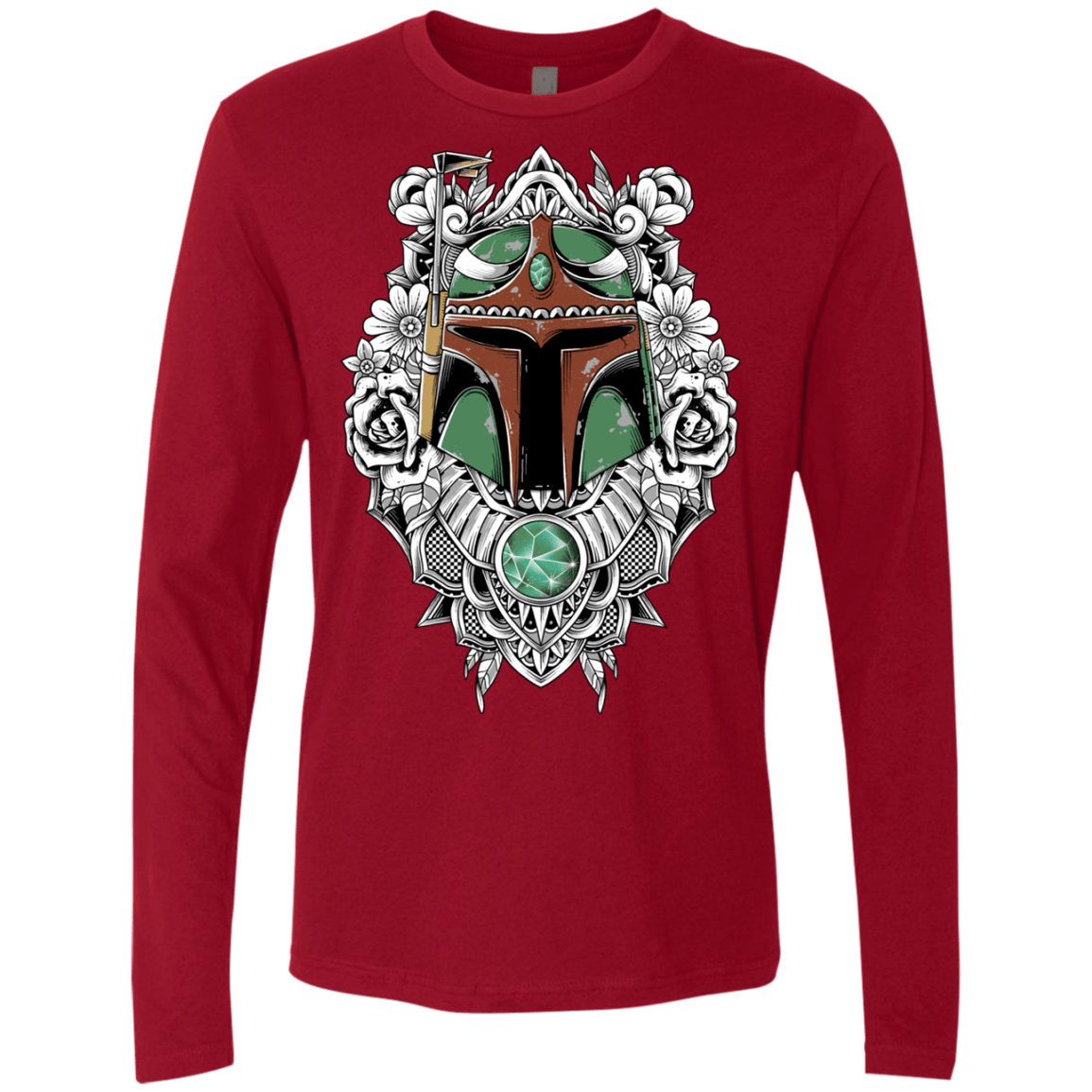 T-Shirts Cardinal / S Mandalorian Warrior Men's Premium Long Sleeve