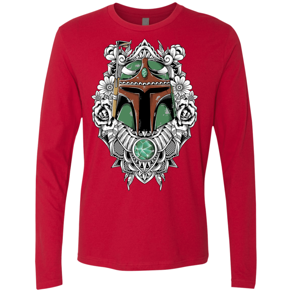 T-Shirts Red / S Mandalorian Warrior Men's Premium Long Sleeve