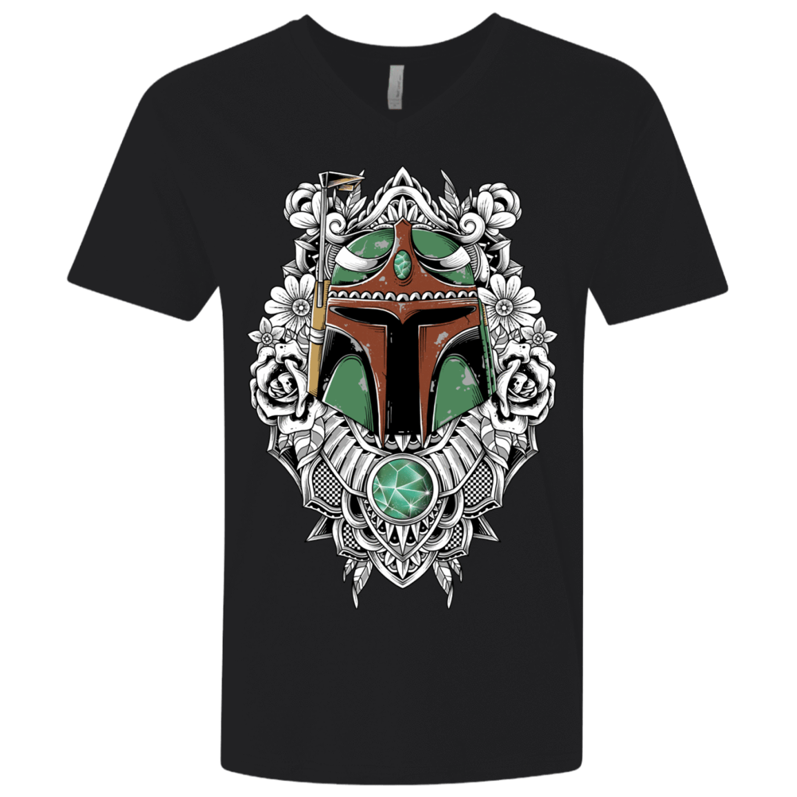 T-Shirts Black / X-Small Mandalorian Warrior Men's Premium V-Neck
