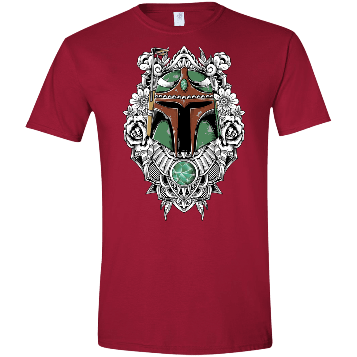 T-Shirts Cardinal Red / S Mandalorian Warrior Men's Semi-Fitted Softstyle