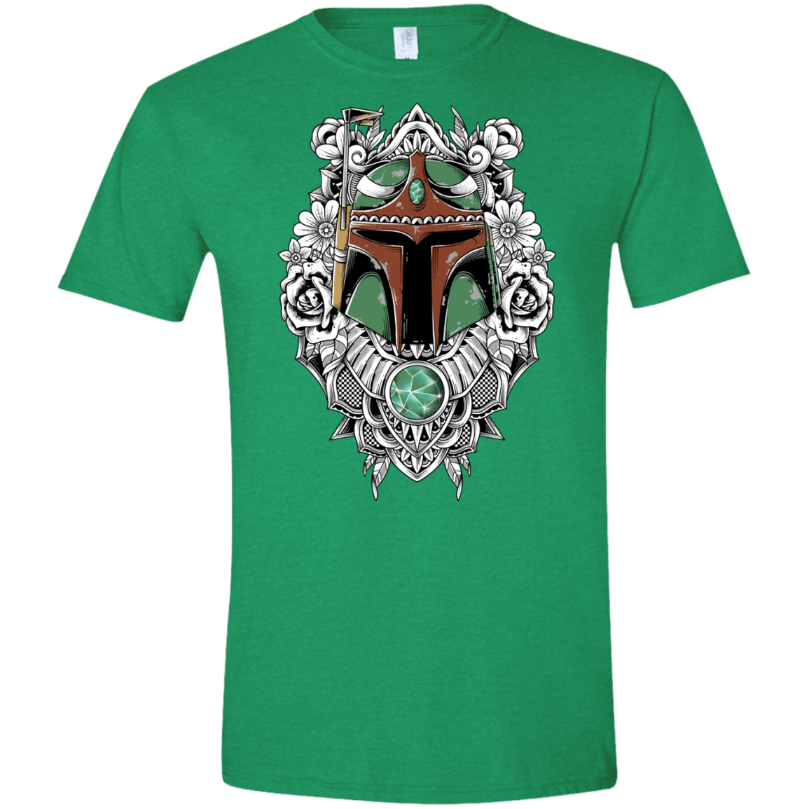 T-Shirts Heather Irish Green / S Mandalorian Warrior Men's Semi-Fitted Softstyle