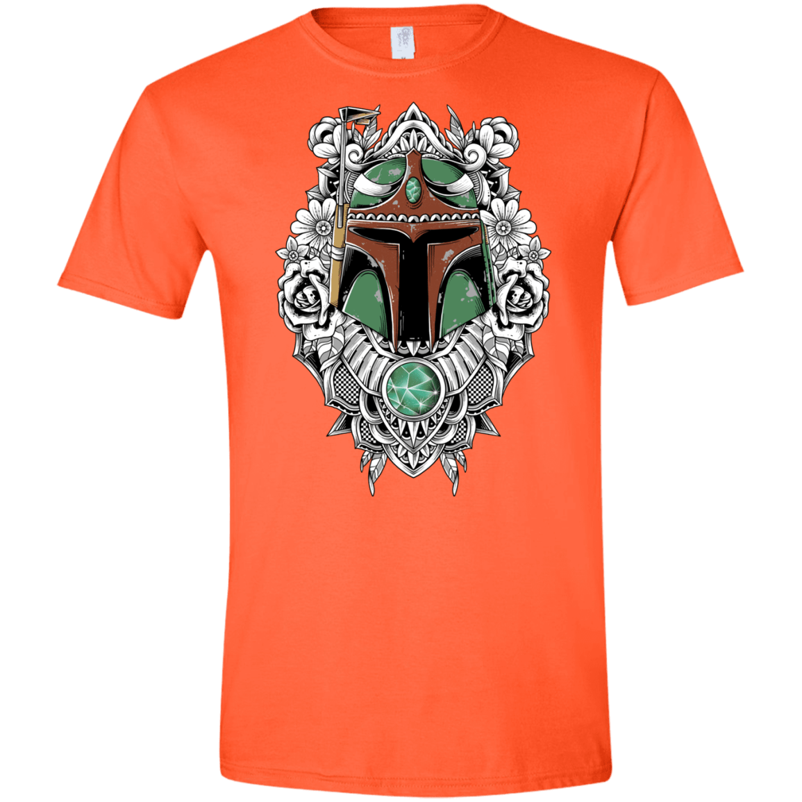 T-Shirts Orange / S Mandalorian Warrior Men's Semi-Fitted Softstyle