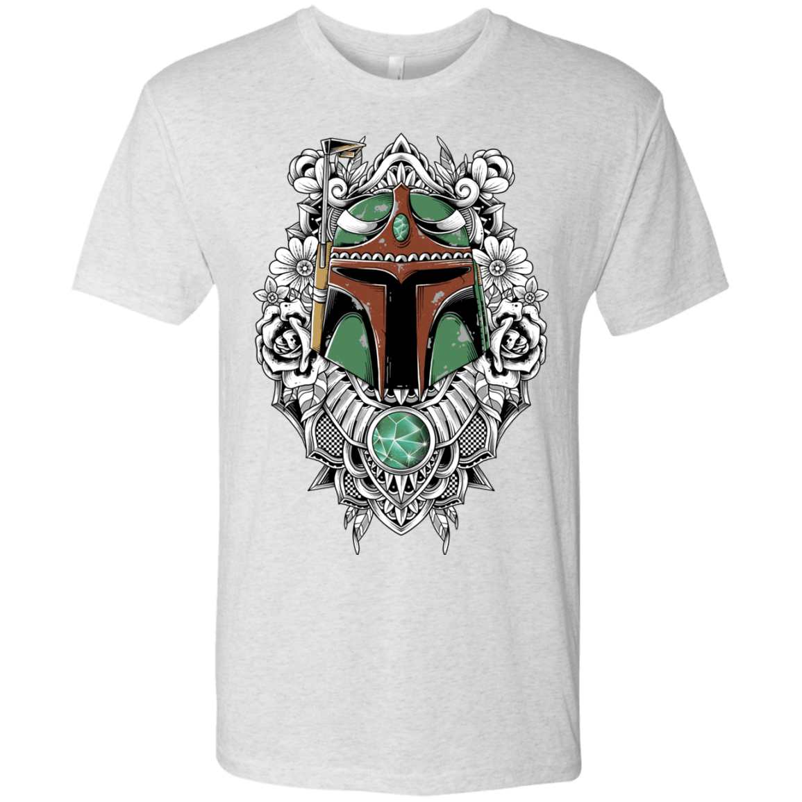 T-Shirts Heather White / S Mandalorian Warrior Men's Triblend T-Shirt