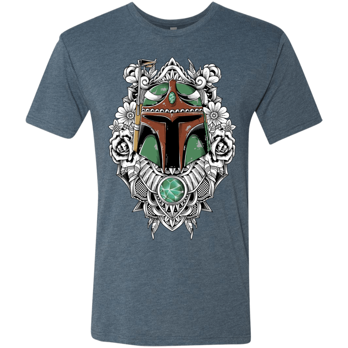 T-Shirts Indigo / S Mandalorian Warrior Men's Triblend T-Shirt