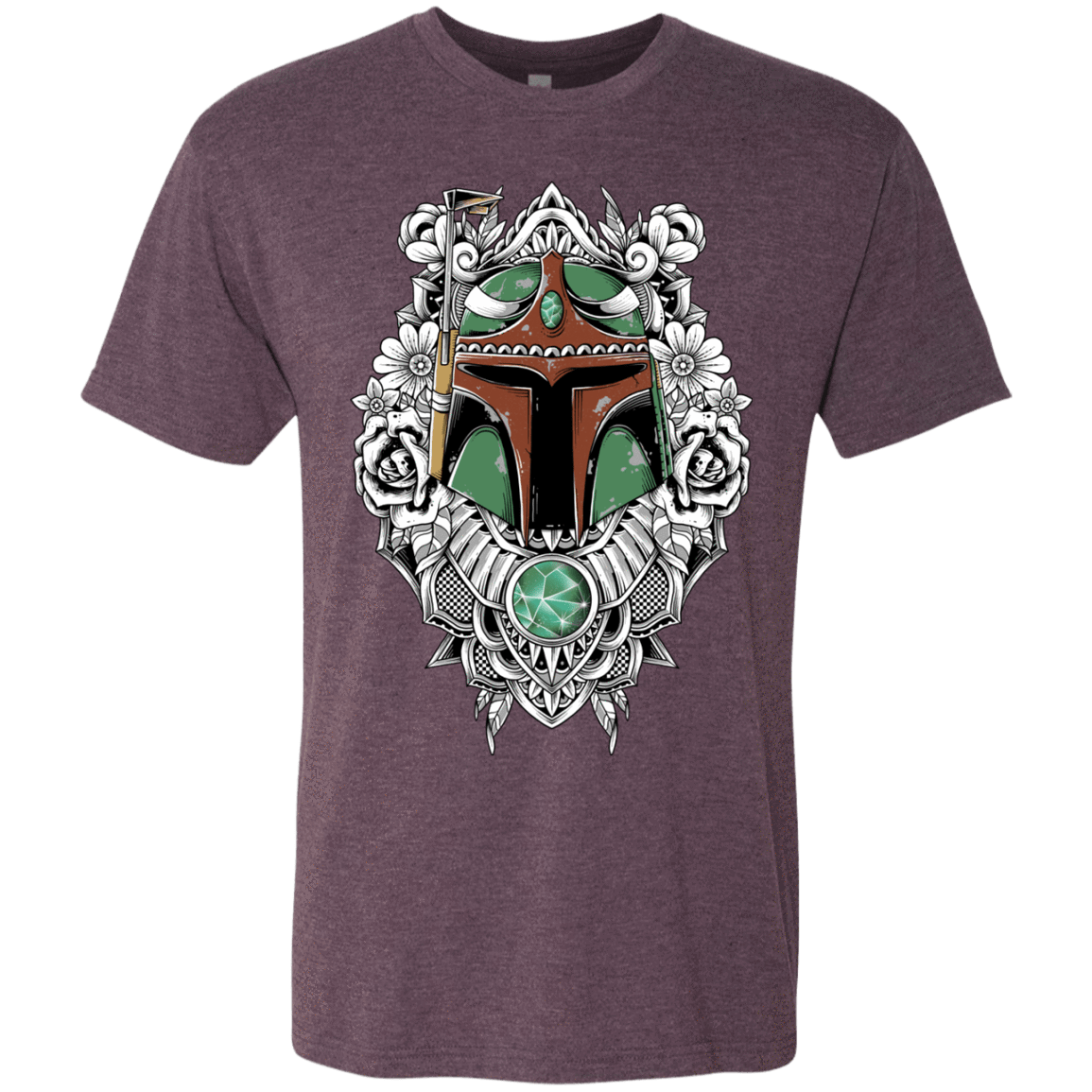 T-Shirts Vintage Purple / S Mandalorian Warrior Men's Triblend T-Shirt