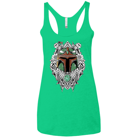 T-Shirts Envy / X-Small Mandalorian Warrior Women's Triblend Racerback Tank