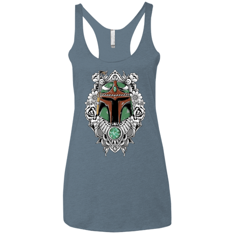T-Shirts Indigo / X-Small Mandalorian Warrior Women's Triblend Racerback Tank