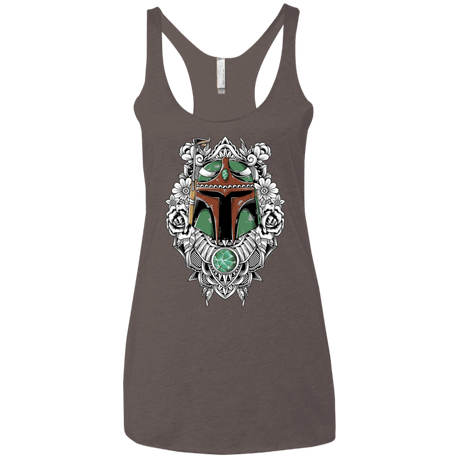 T-Shirts Macchiato / X-Small Mandalorian Warrior Women's Triblend Racerback Tank