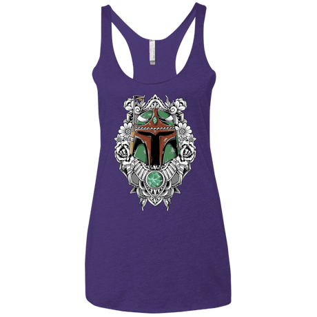 T-Shirts Purple Rush / X-Small Mandalorian Warrior Women's Triblend Racerback Tank
