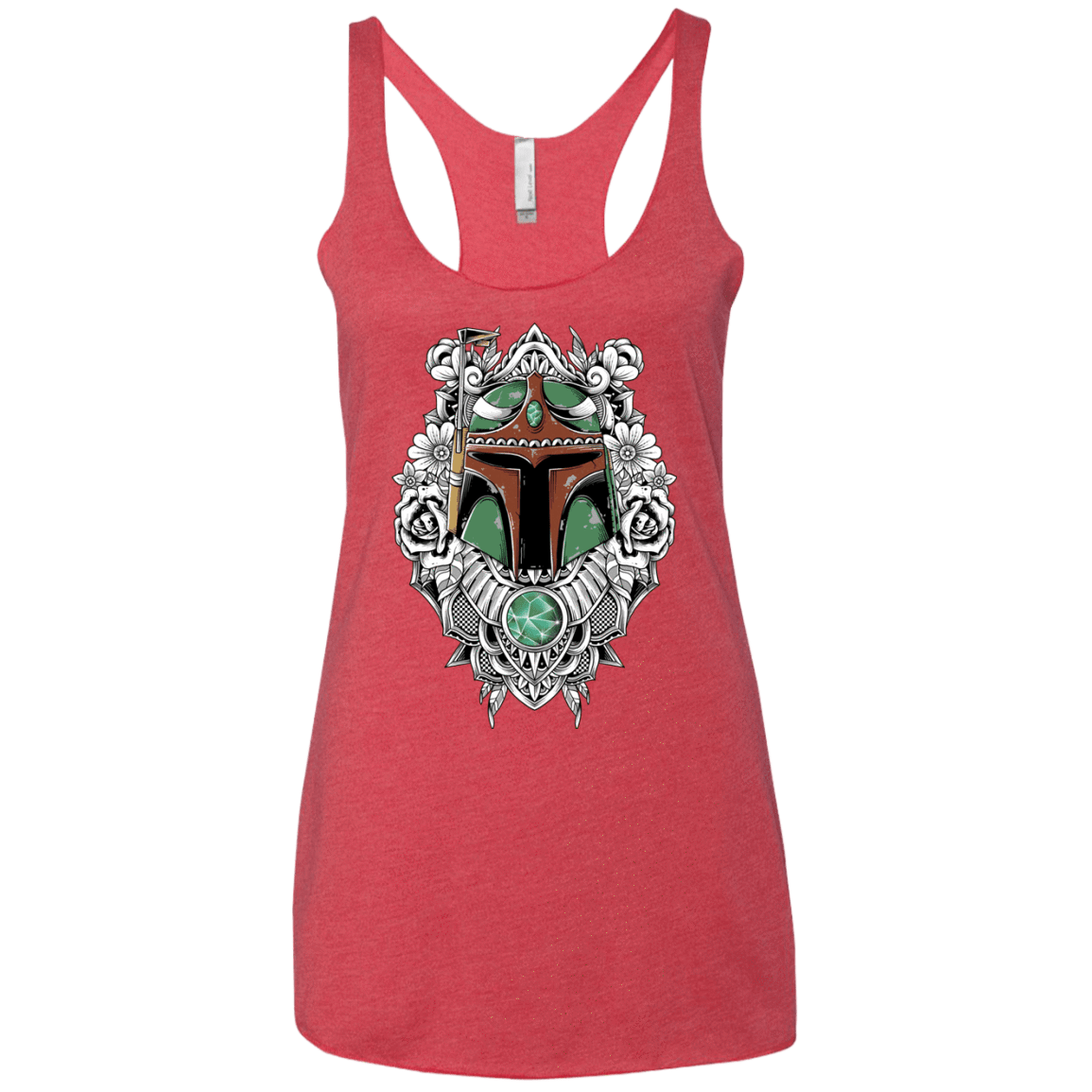 T-Shirts Vintage Red / X-Small Mandalorian Warrior Women's Triblend Racerback Tank