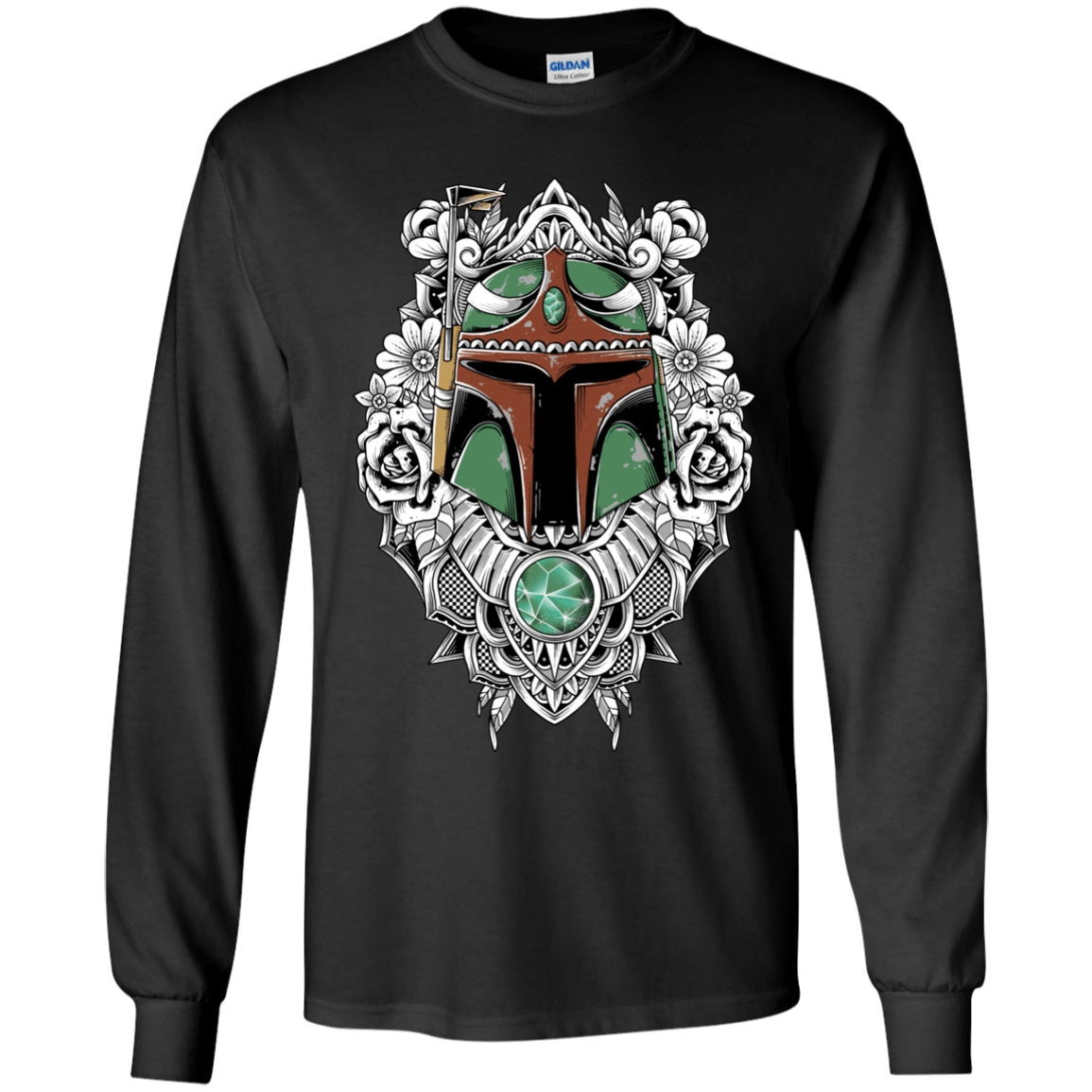 T-Shirts Black / YS Mandalorian Warrior Youth Long Sleeve T-Shirt