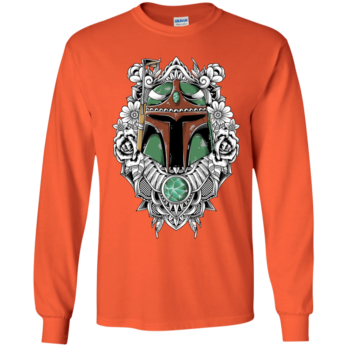 T-Shirts Orange / YS Mandalorian Warrior Youth Long Sleeve T-Shirt