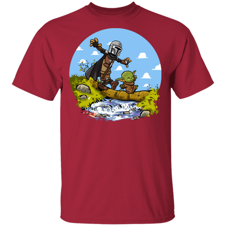 T-Shirts Cardinal / S Mandalorian Yoda Calvin Circle T-Shirt