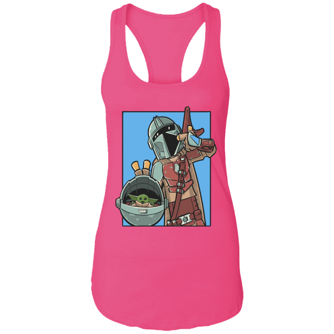 T-Shirts Raspberry / X-Small Mando and the Child Women's Premium Racerback Tank