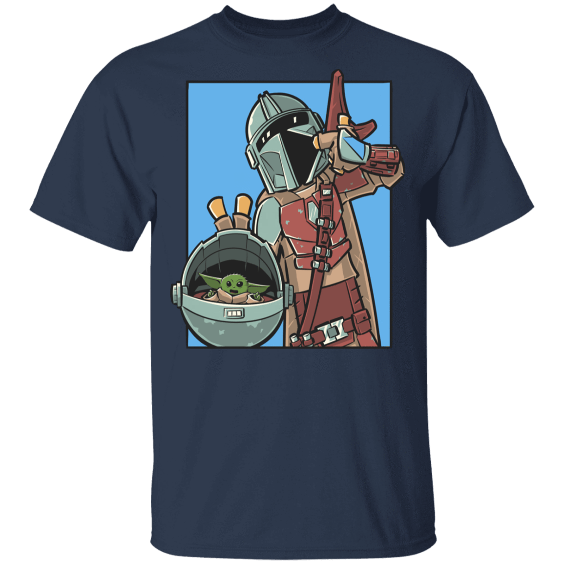 T-Shirts Navy / YXS Mando and the Child Youth T-Shirt