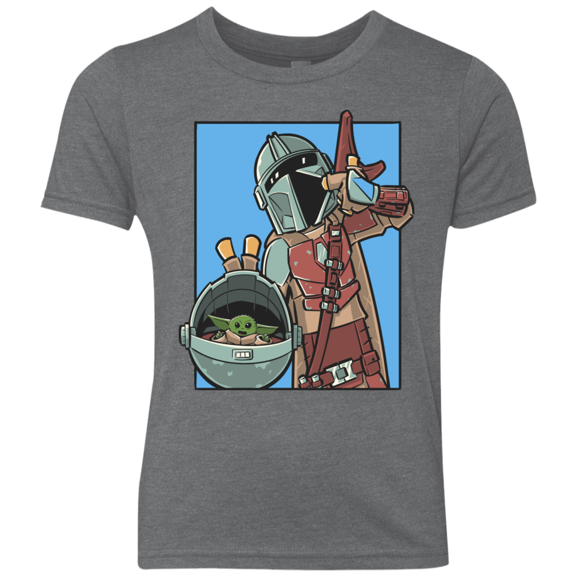 T-Shirts Premium Heather / YXS Mando and the Child Youth Triblend T-Shirt