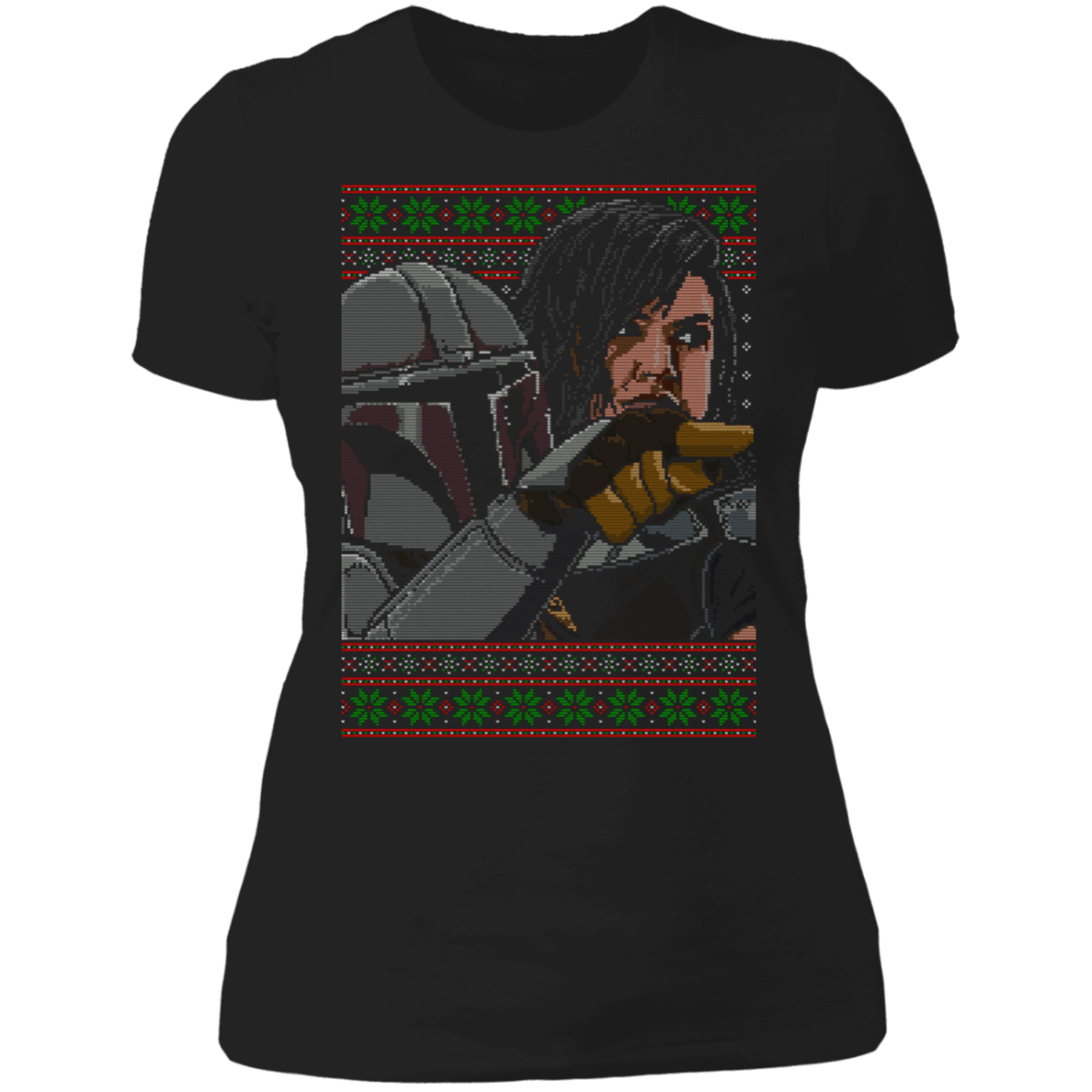 T-Shirts Black / X-Small Mando Yelling Meme Ugly Sweater Women's Premium T-Shirt
