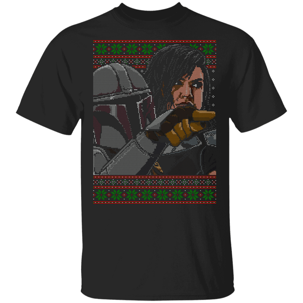 T-Shirts Black / YXS Mando Yelling Meme Ugly Sweater Youth T-Shirt