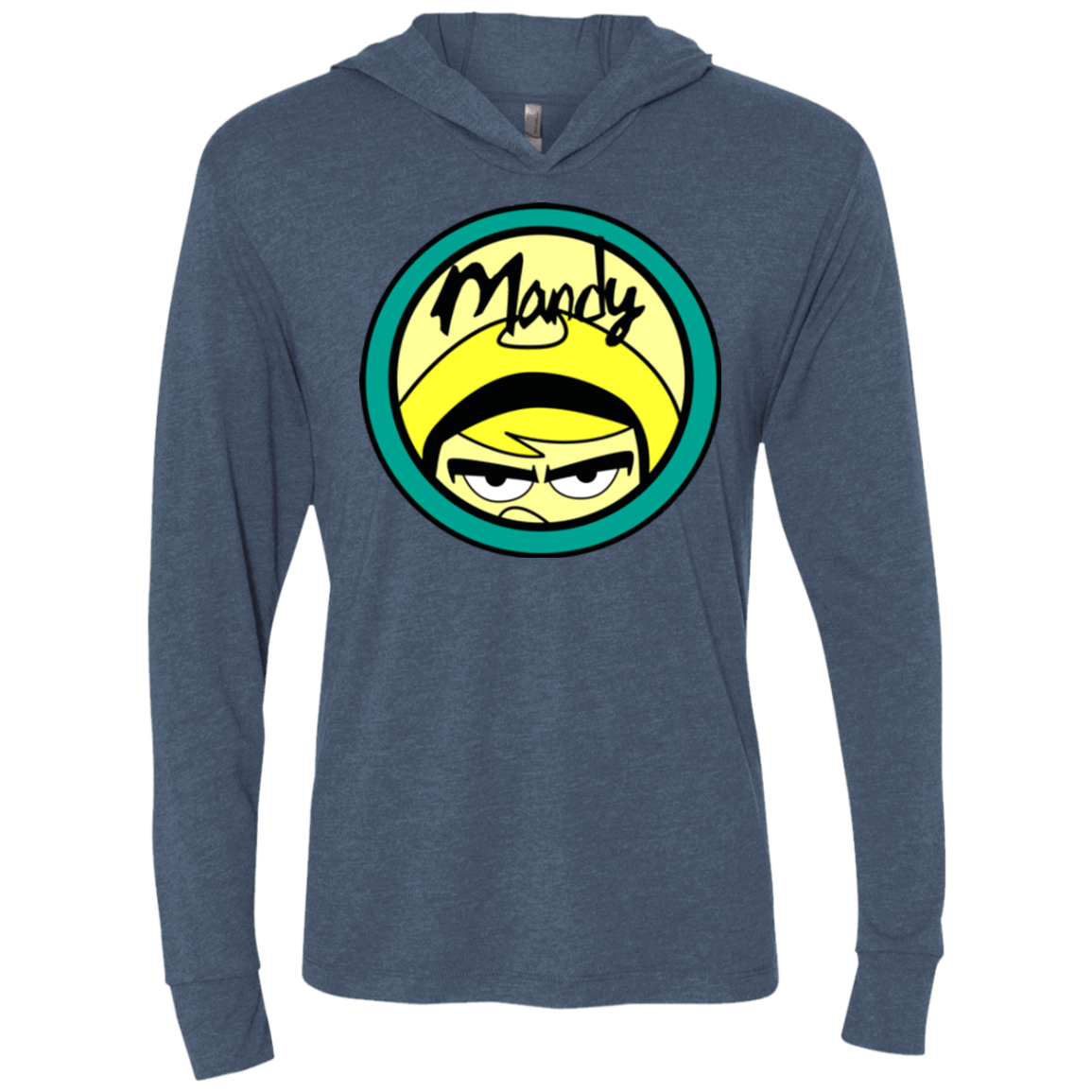 T-Shirts Indigo / X-Small Mandy Triblend Long Sleeve Hoodie Tee