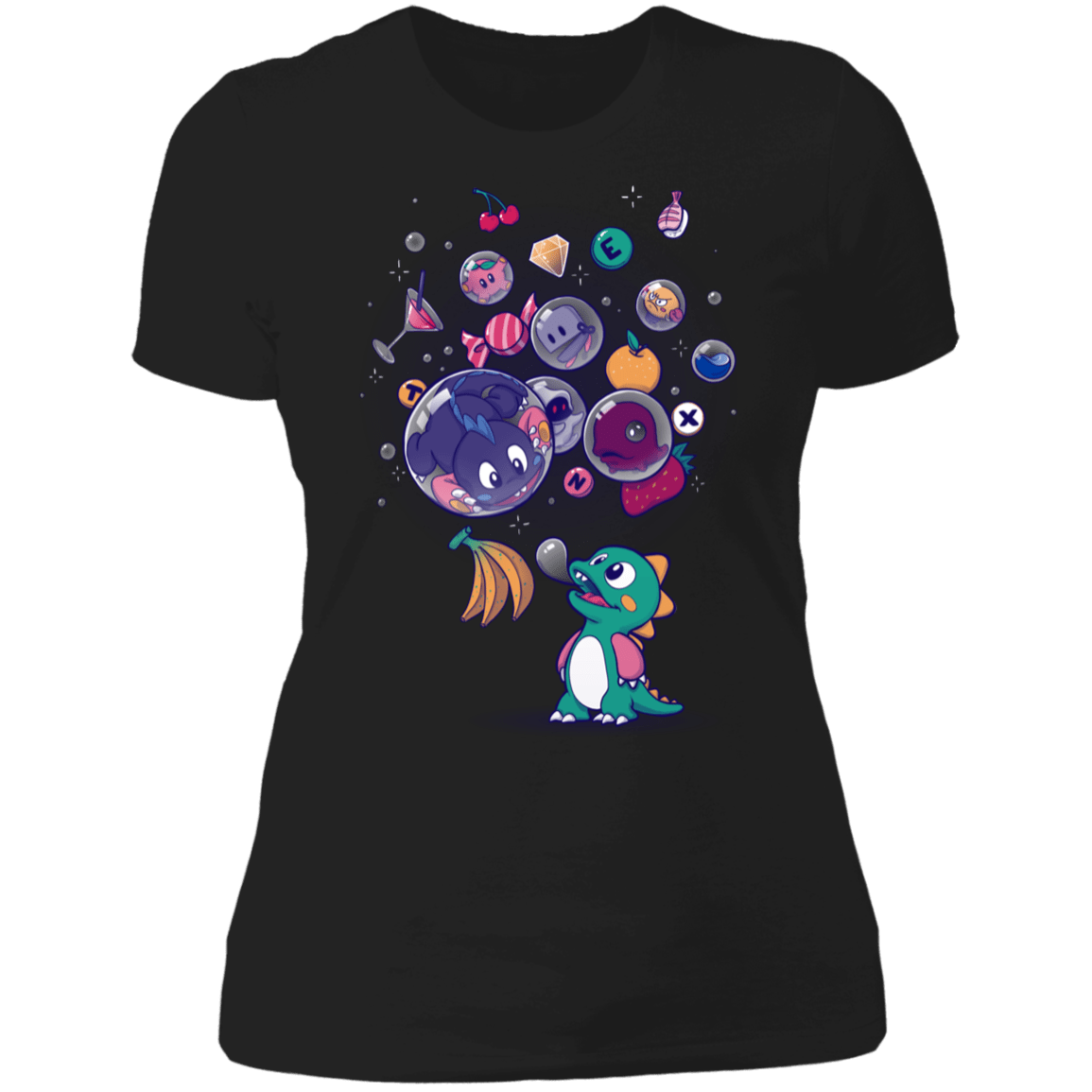 T-Shirts Black / X-Small Many Bubbles Women's Premium T-Shirt