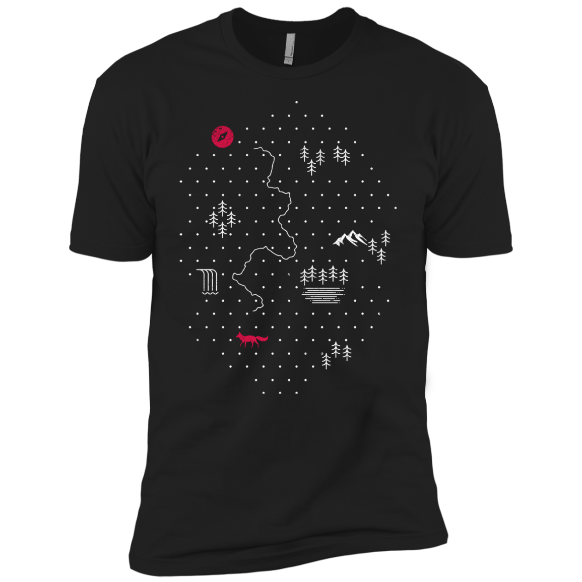 T-Shirts Black / YXS Map of Nature Boys Premium T-Shirt