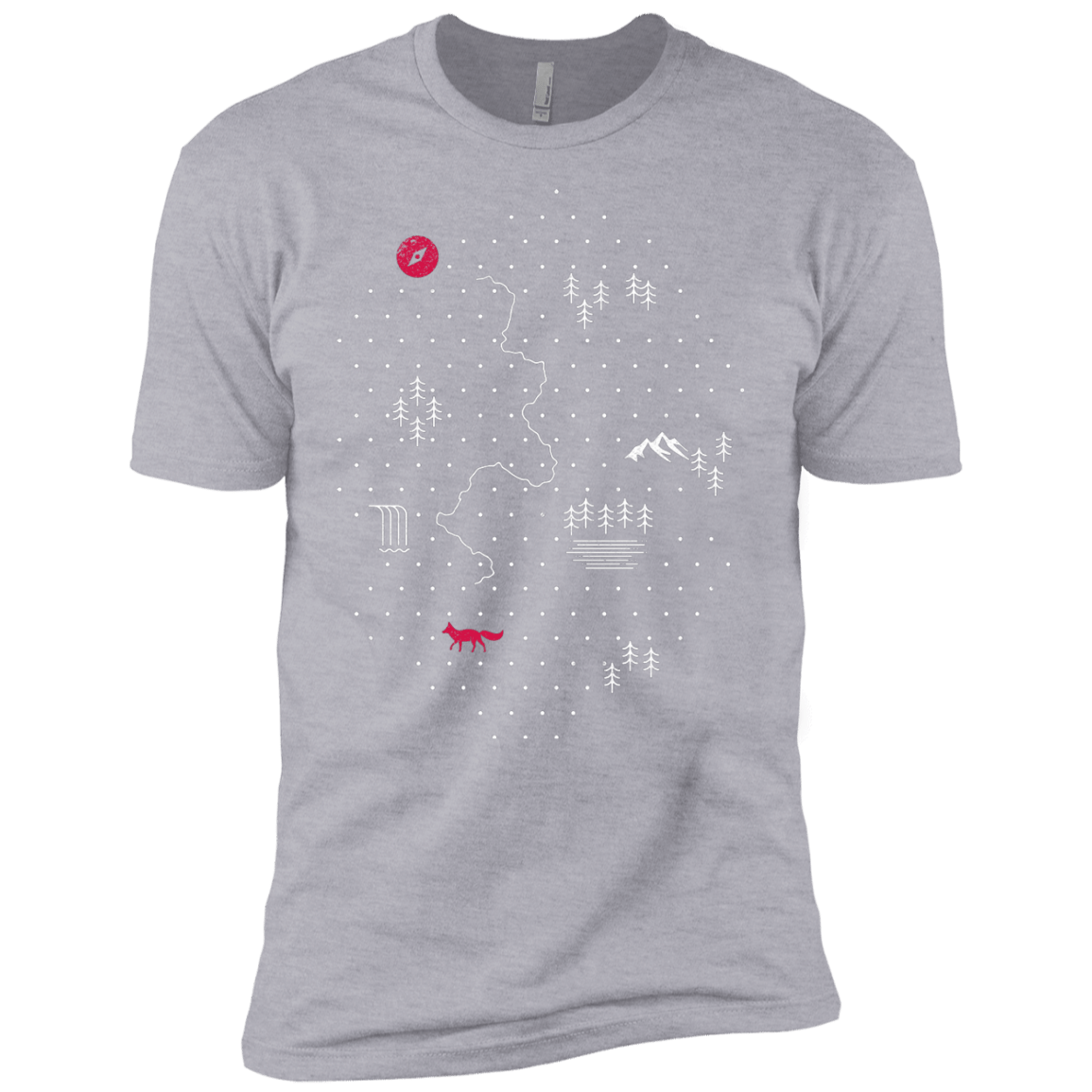 T-Shirts Heather Grey / YXS Map of Nature Boys Premium T-Shirt