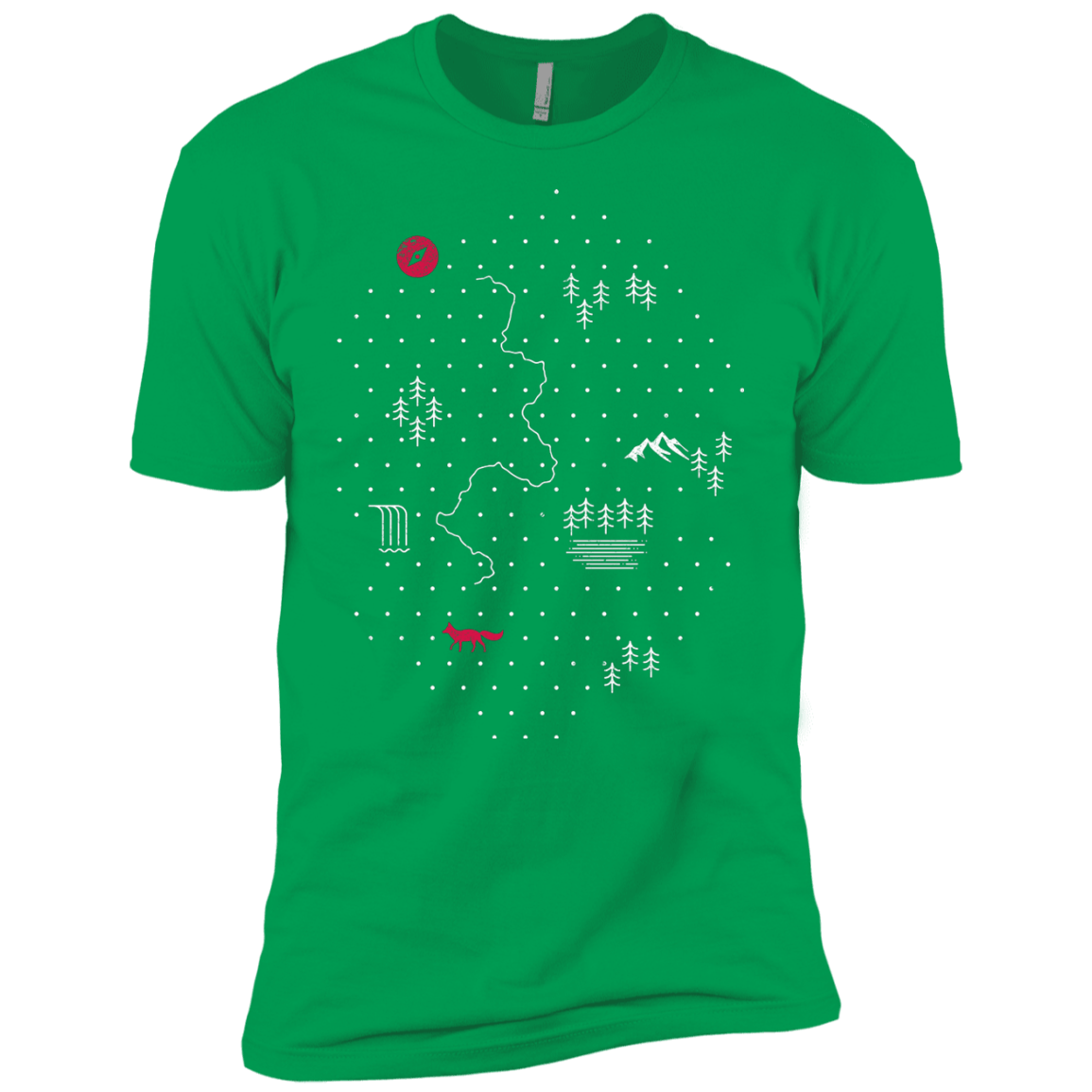 T-Shirts Kelly Green / YXS Map of Nature Boys Premium T-Shirt