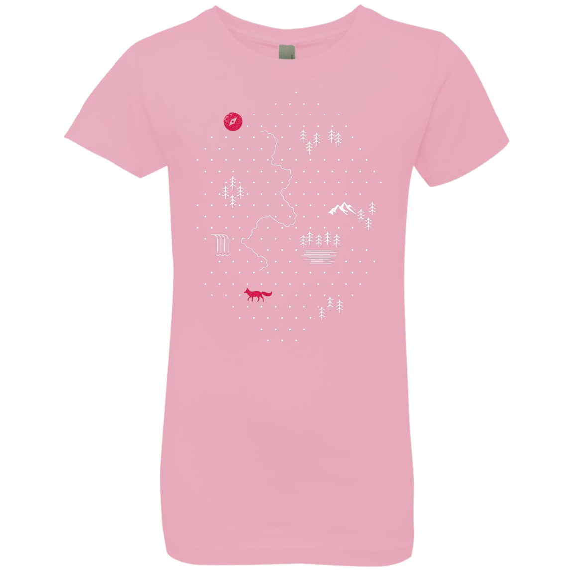 T-Shirts Light Pink / YXS Map of Nature Girls Premium T-Shirt